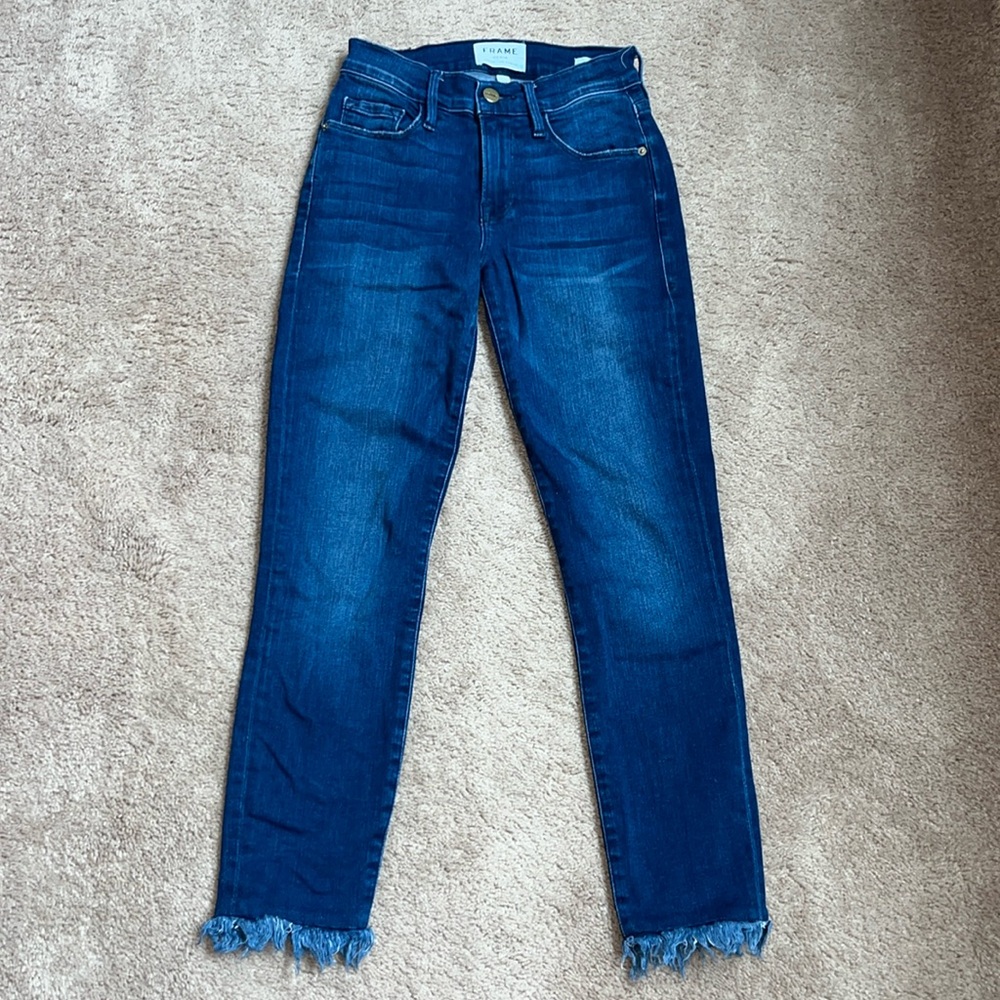Frame Denim Le Skinny de Jeanne Crop Jeans Size 24